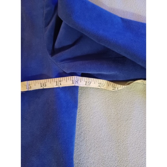 Royal Blue Vintage Womens Faux Suede Deep VNeck 3 button jacket 2 Pocket… - Picture 6 of 8